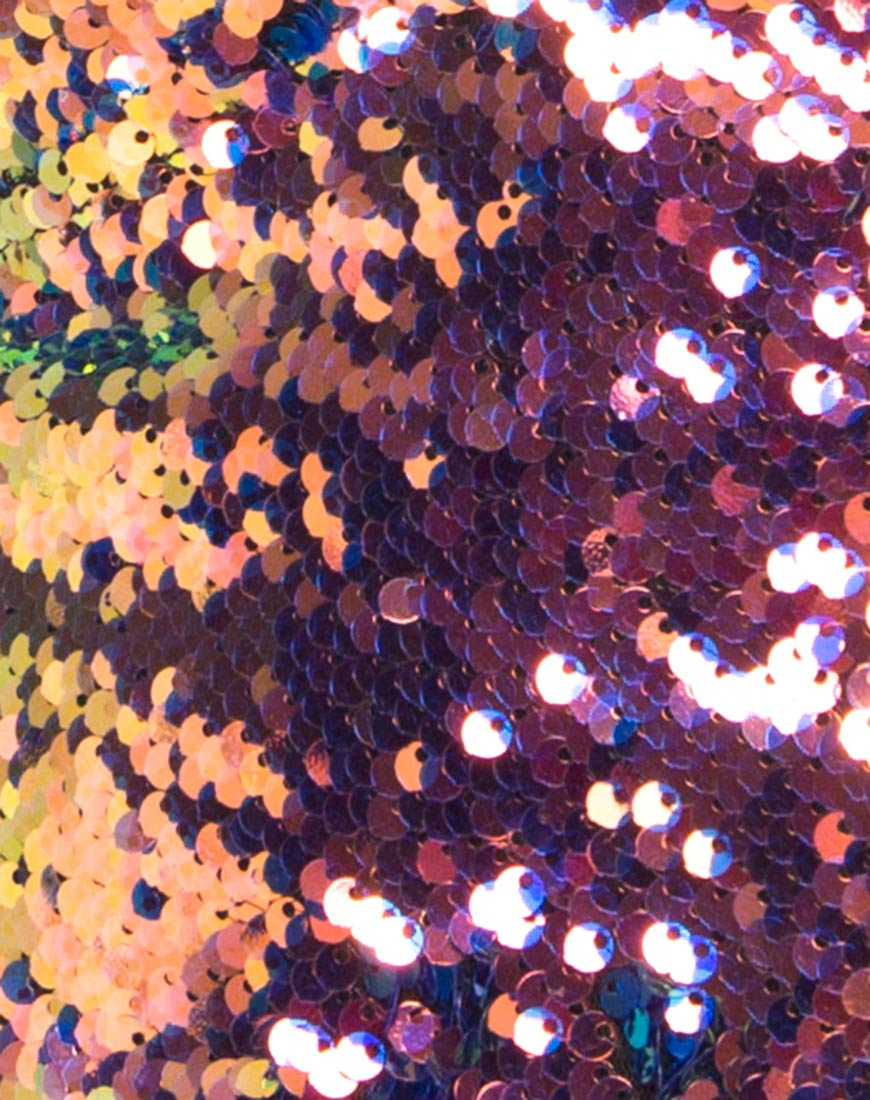 Image of Dyrilla Cropped Bralet in Dragon Fruit Sequin