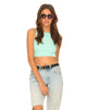 Image of Motel Early Strappy Crop Top in Mint
