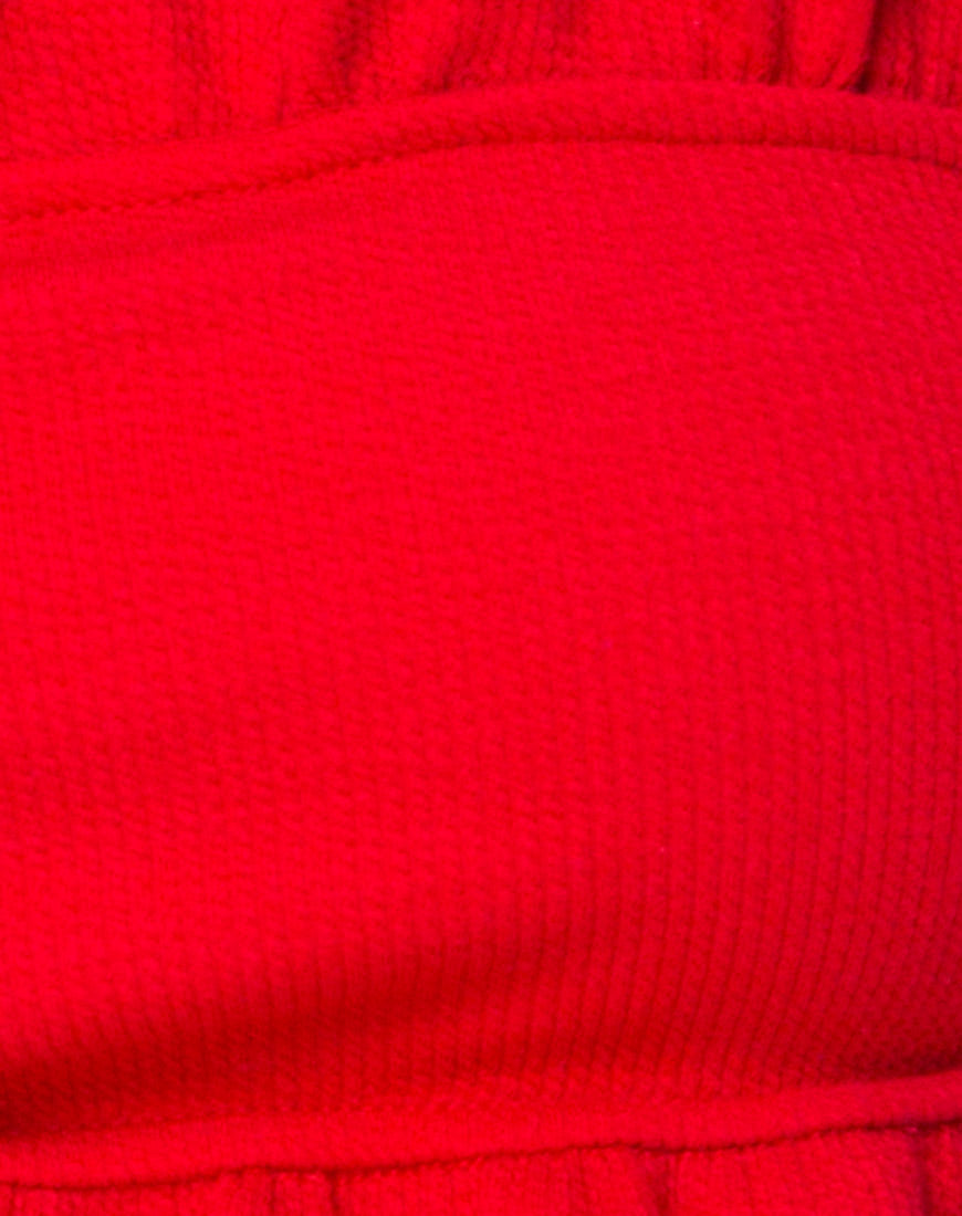 Image of Effie Bikini Top in Red Rib