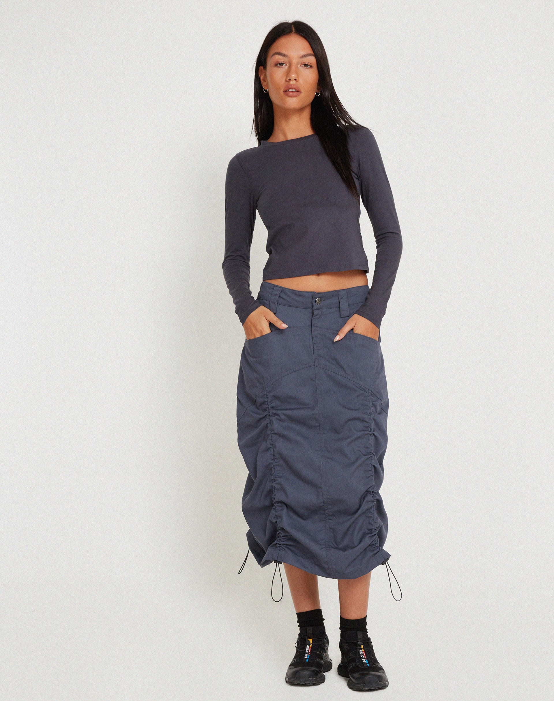 Ruched skirt deals 6 inch