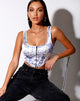 Image of Elci Corset Top in Cherub White Blue
