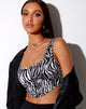 Image of Elci Corset Top in Zebra Vertical