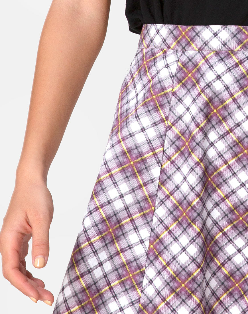 Image of Elda Skirt in Grunge Check Purple