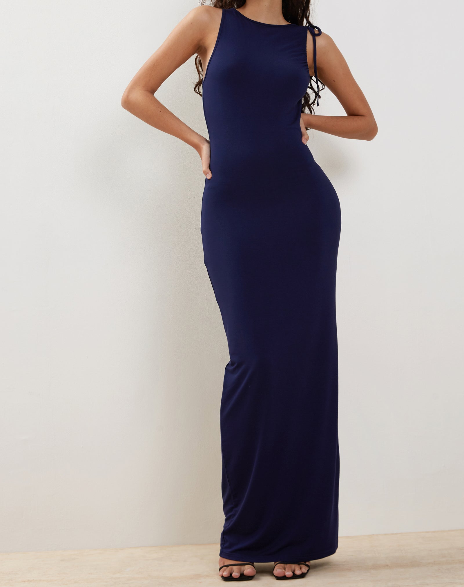 Slinky Midnight Blue Maxi Dress Elinor