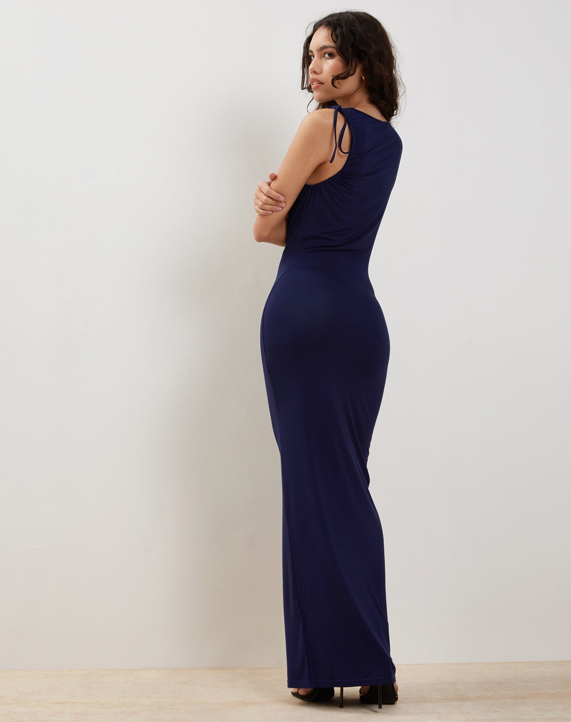 Slinky Midnight Blue Maxi Dress | Elinor motelrocks.com Slinky Midnight Blue Maxi Dress | Elinor motelrocks.com