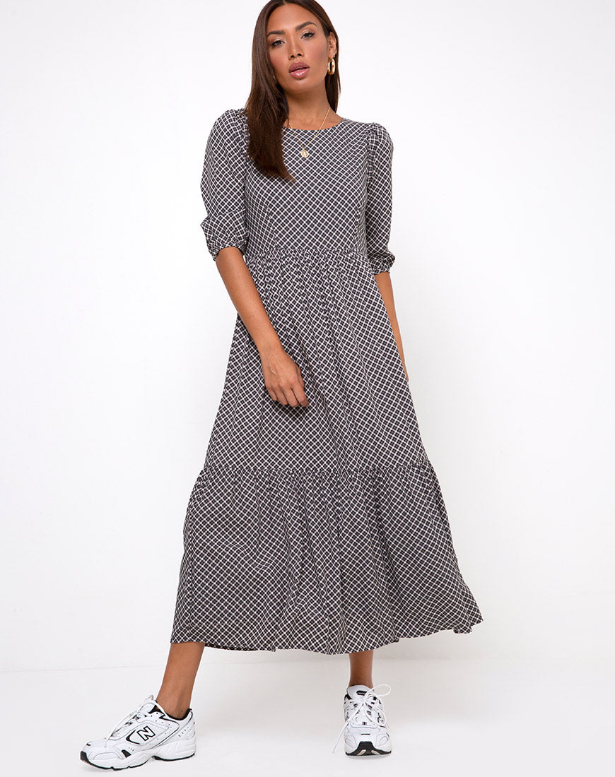 Ellery Maxi Dress in Check it Out Black