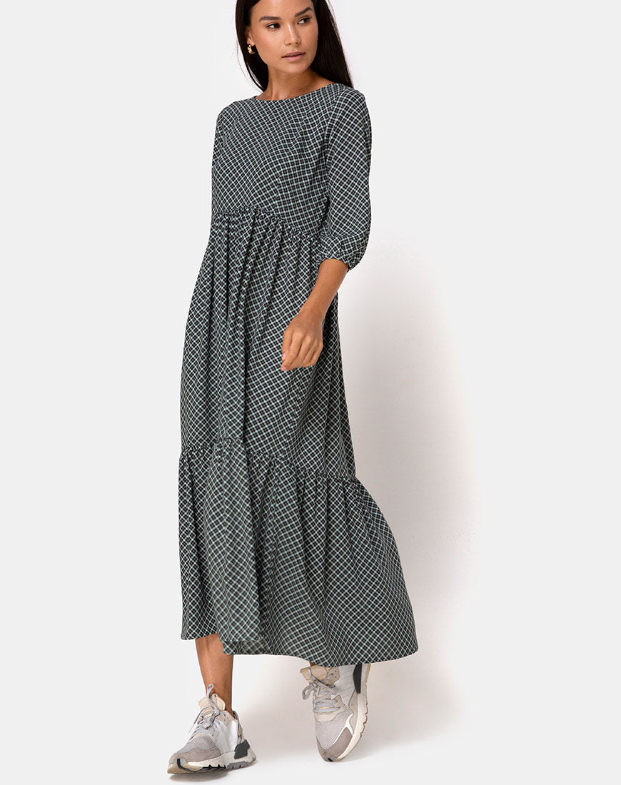 Image of Ellery Maxi Dress in Check it Out Green