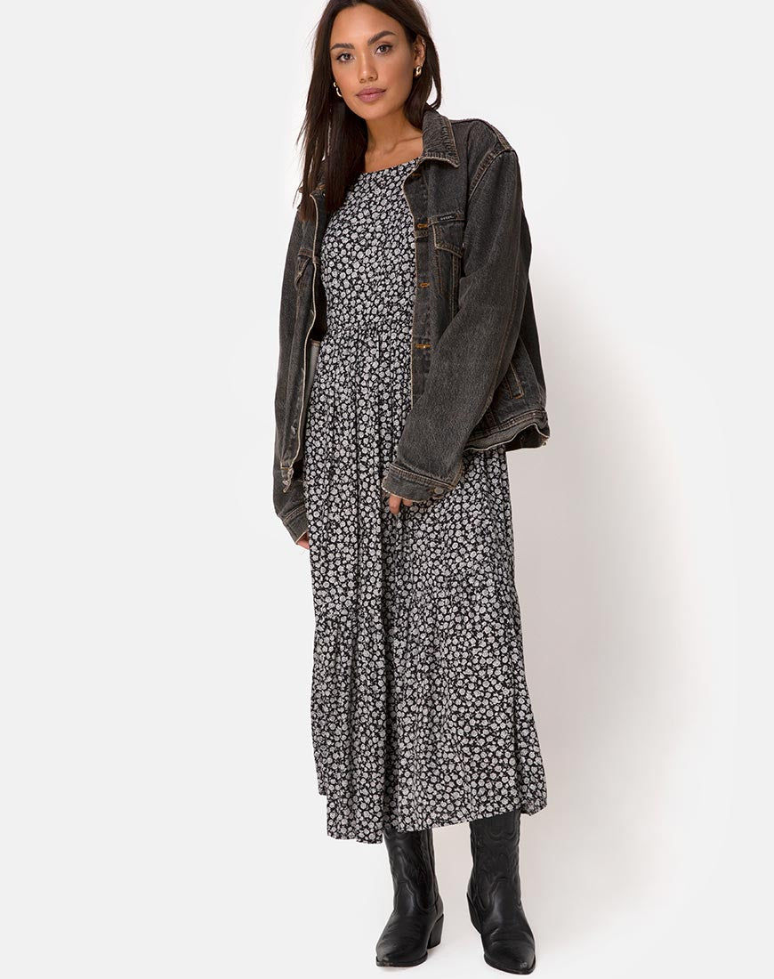 Image of Ellery Dress in Ditsy Rose Black