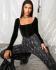 Image of Elzana Crop Top in Velvet Black