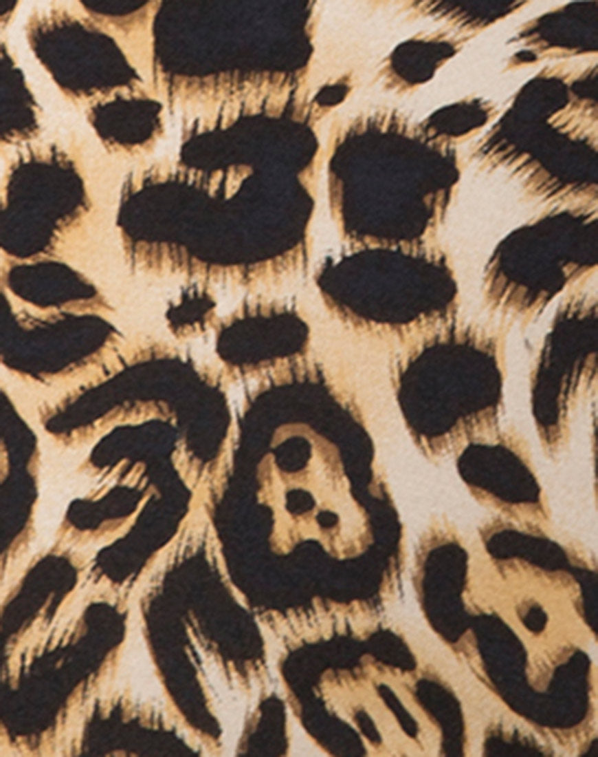 Image of Essense Off The Shoulder Dress in Leopard