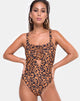 Image of Evita Swimsuit in Burn Out Leopard