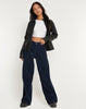 Image of Roomy Extra Wide Jeans in Cord Navy