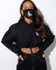 Image of Face Mask in Black Scorpion White Embro