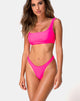 Image of Farida Bikini Top in Hot Pink