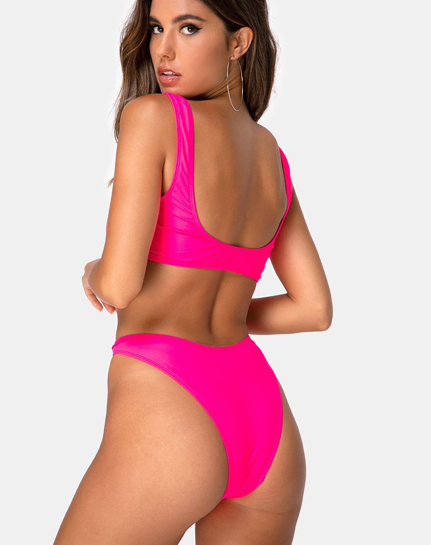 Image of Farida Bikini Top in Hot Pink