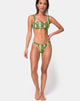 Image of Farida Bikini Bottom in Slime Lime Snake