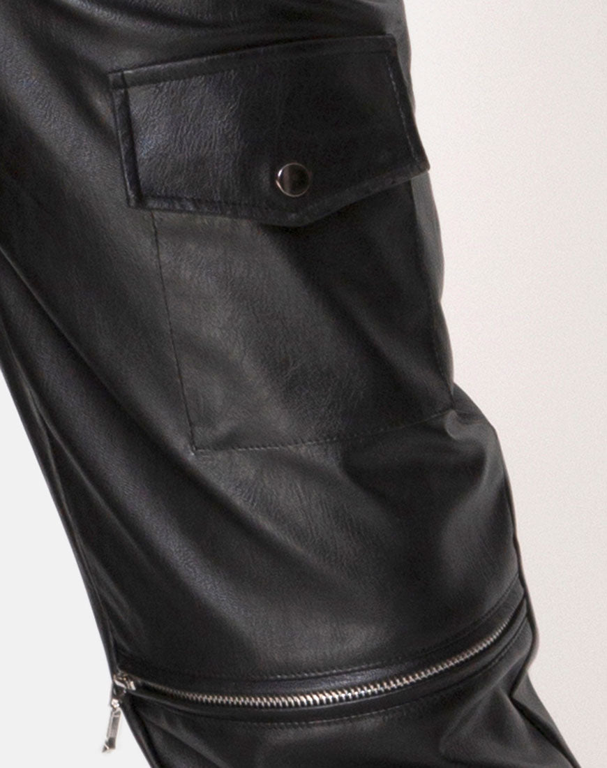 Image of Faroe PU Trouser in Black