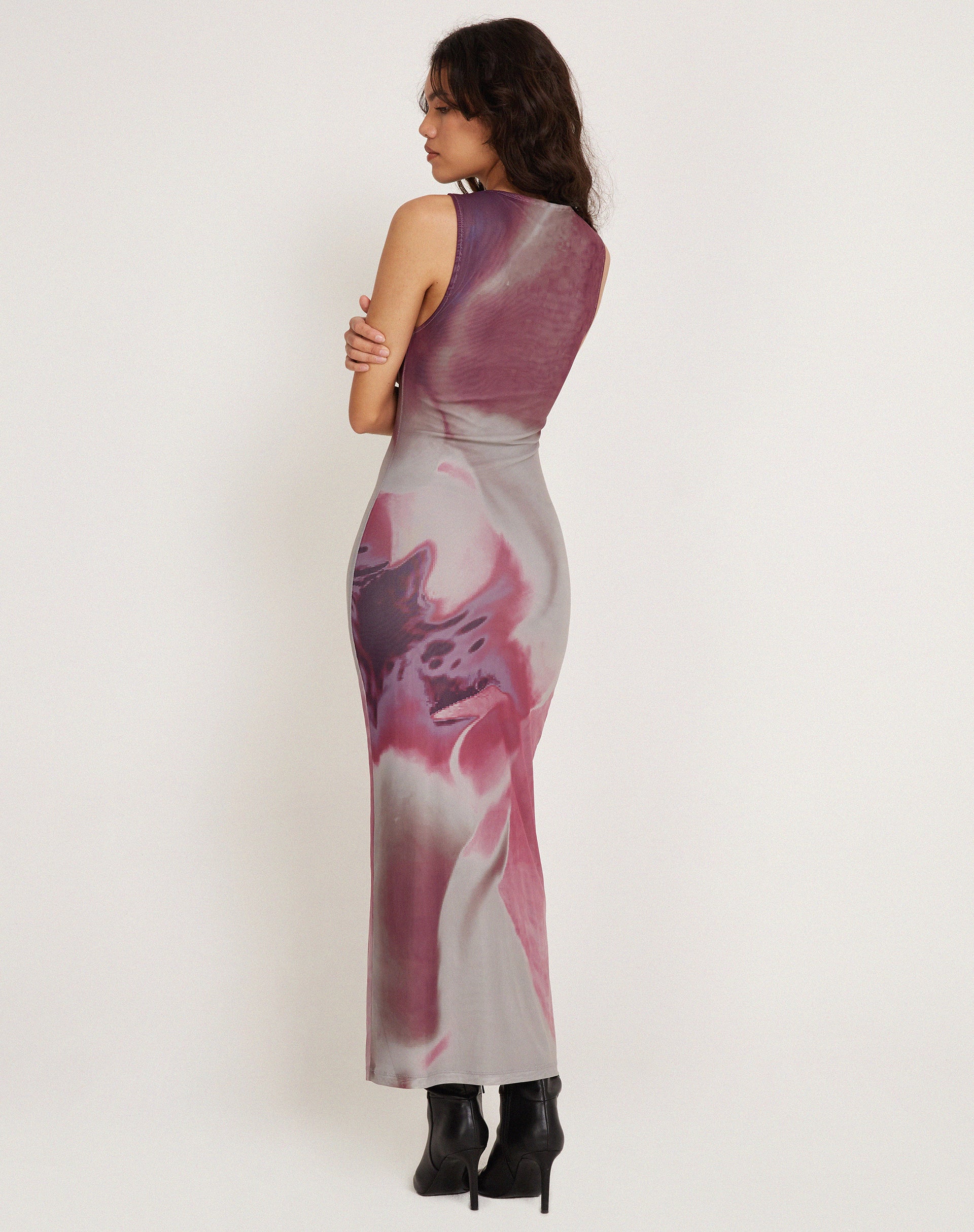 fayola printed maxi dress in pink anatomy of nature Fayola Printed Maxi Dress in Pink Anatomy of Nature