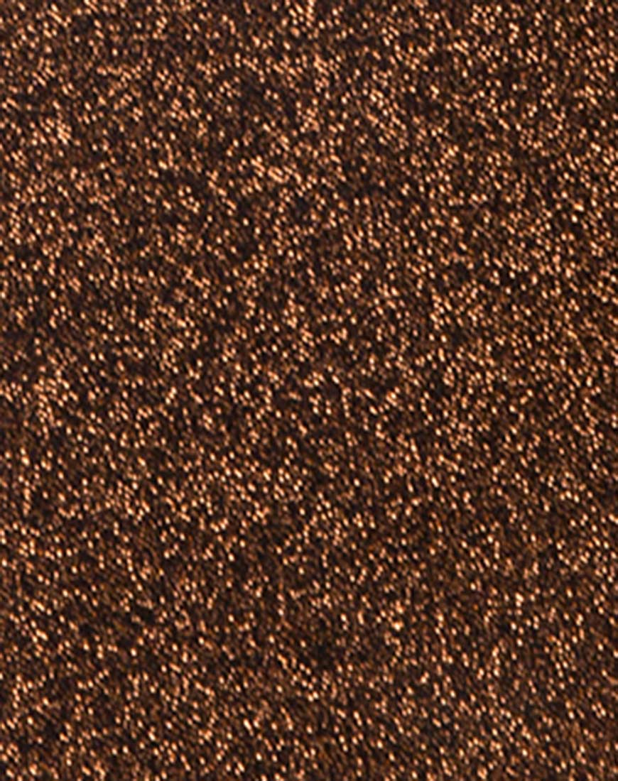 Image of Felice Bodycon Dress in Glitter Lurex Bronze