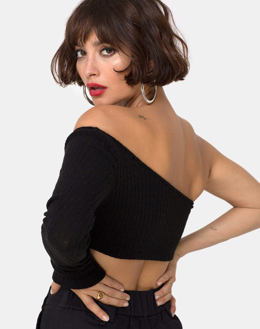 Image of Fiax Top in Rib Black