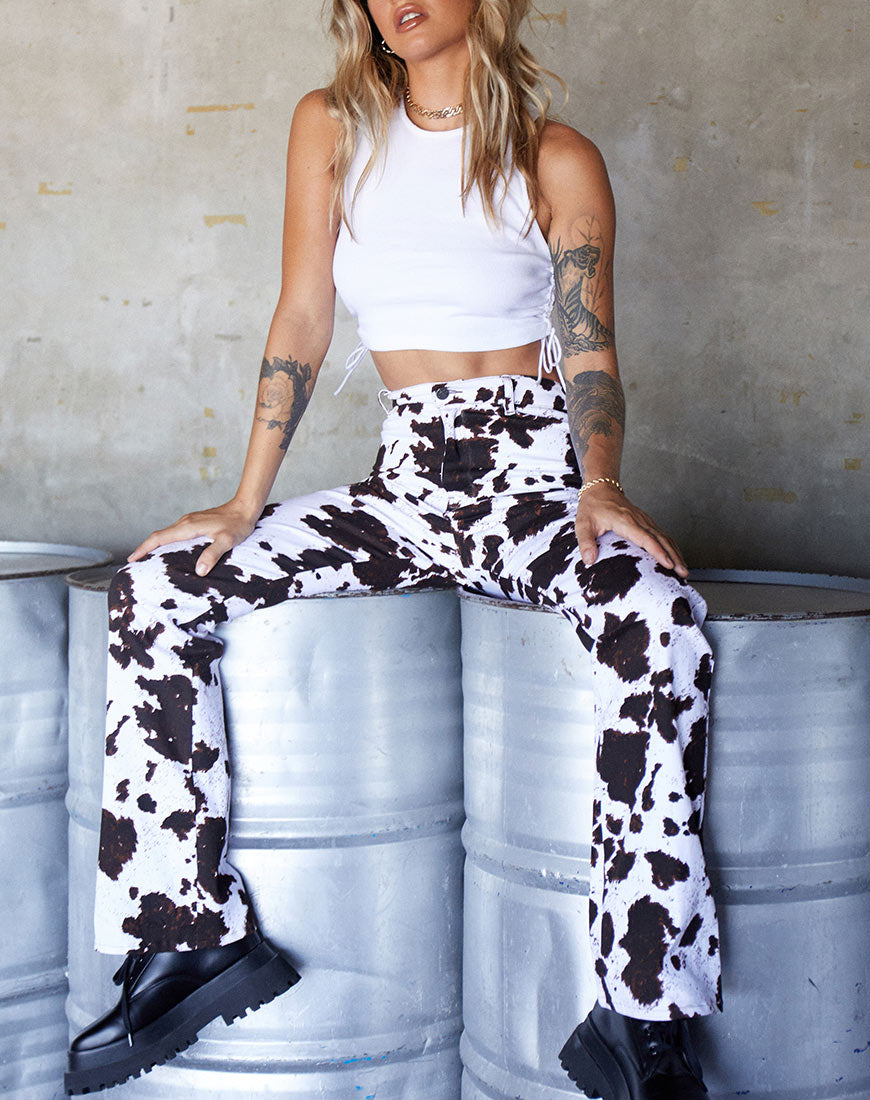 Zoven Trouser in Cow Hide