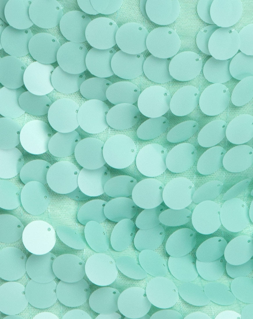 Image of Finn Dress in Disc Sequin Mint