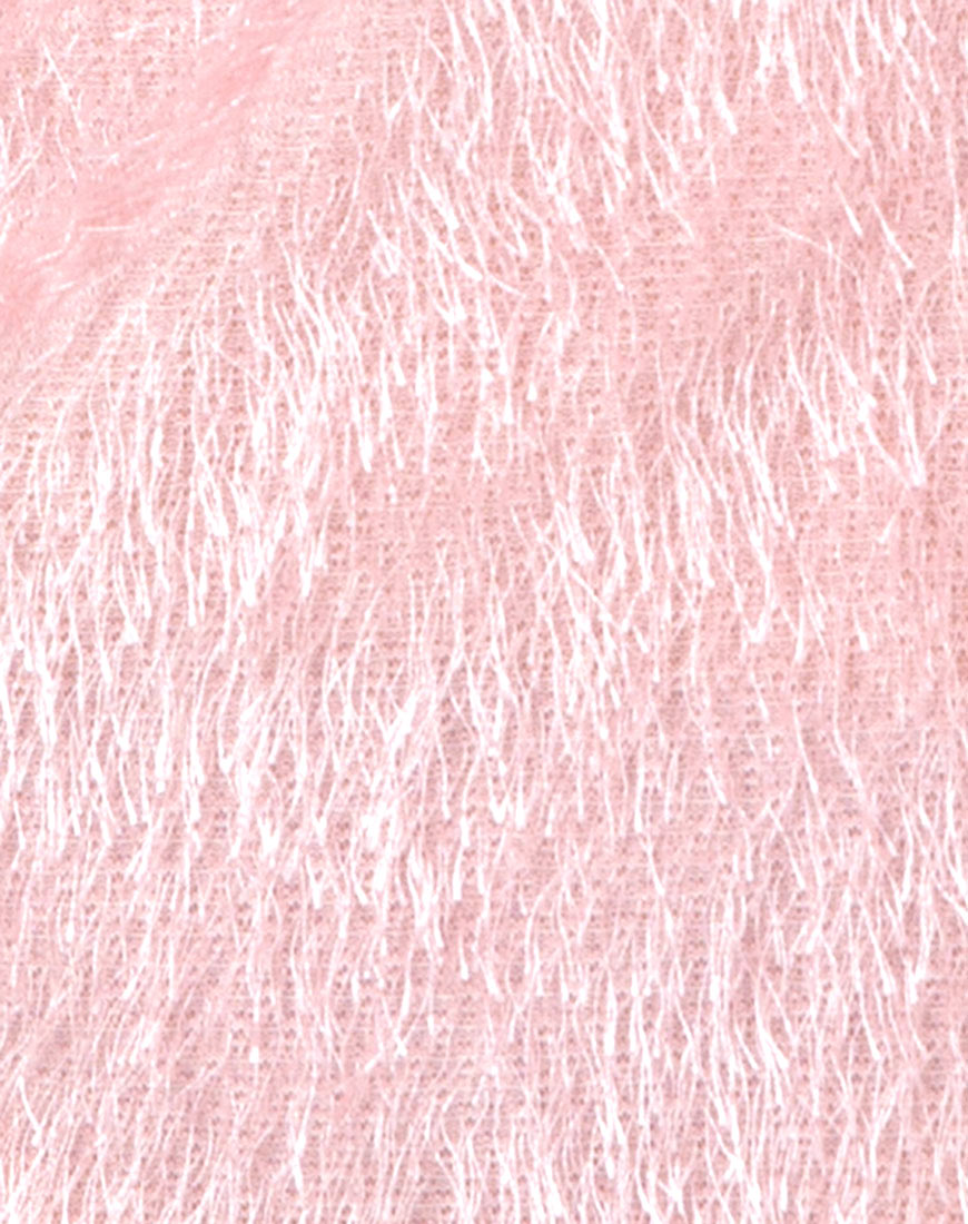 Image of Finn Dress in Plush Fringe Sugar Pink