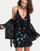 Image of Finn Slip Dress in Black Opal Sequin