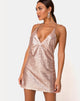 Image of Ringo Finn Dress in Rose Sequin