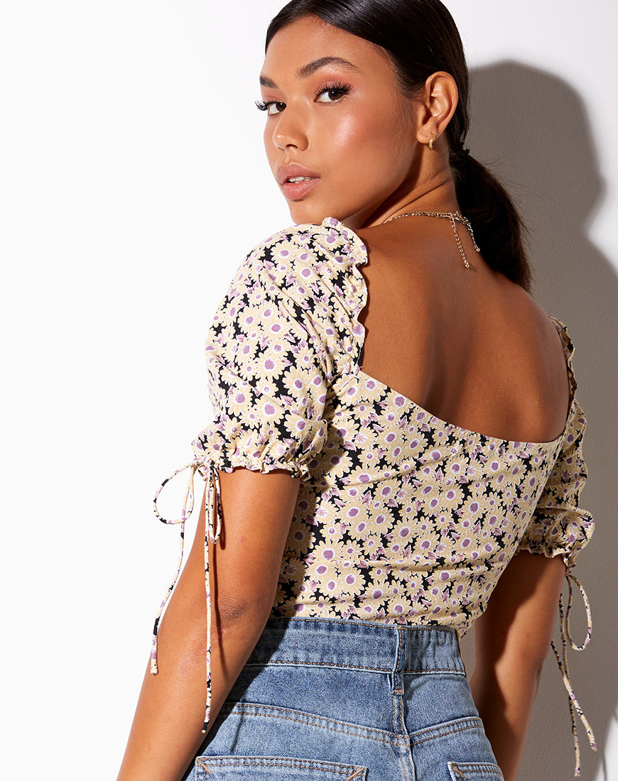 Image of Flaba Crop Top in Daisy Day Cream