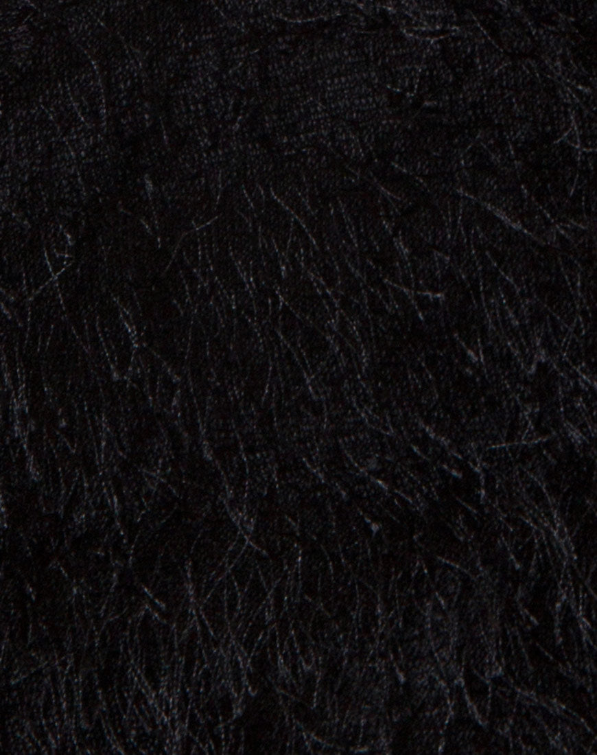 Image of Balien Crop Top in Fringe Black