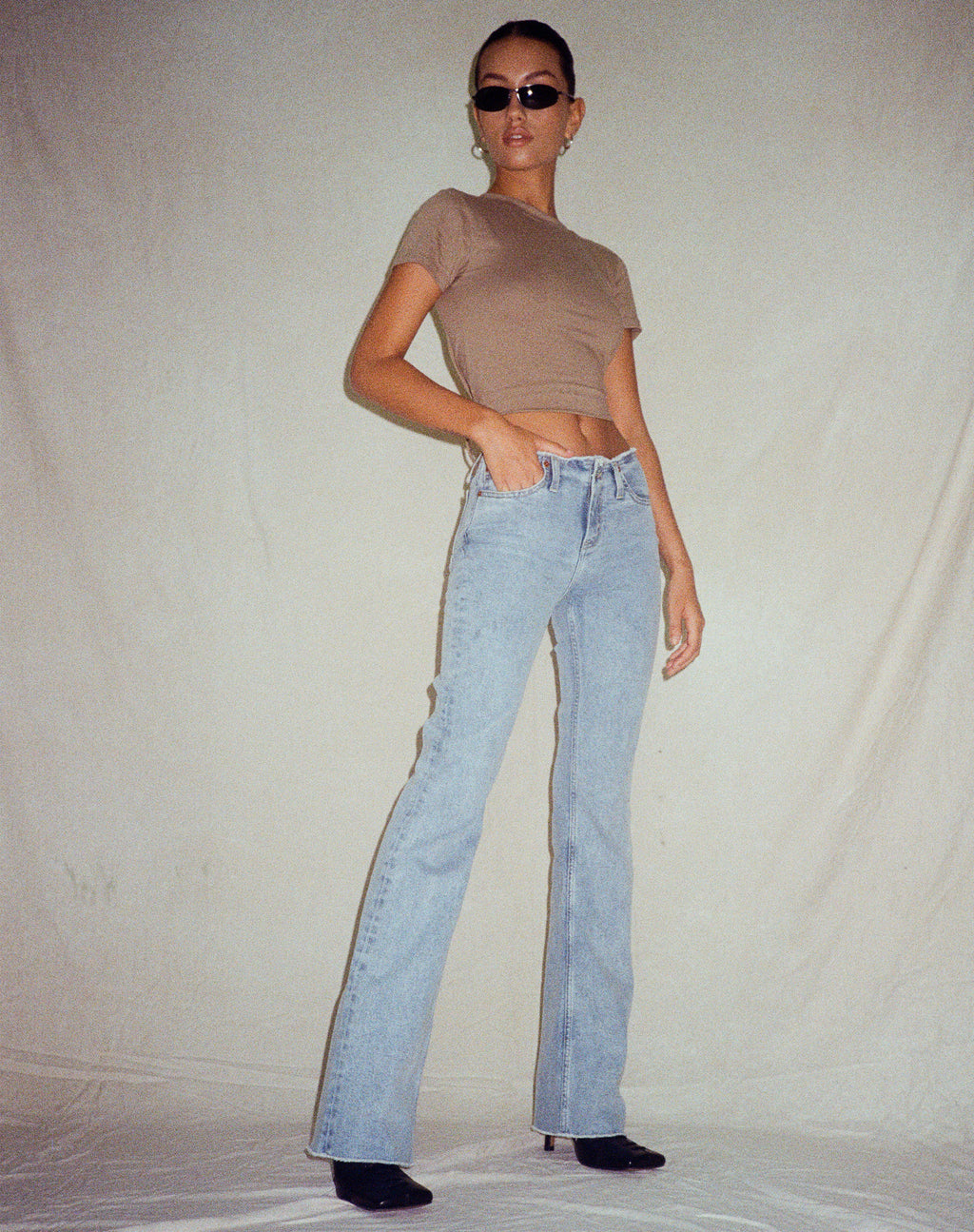 Roomy Extra Wide Jeans in Brown Blue Acid – motelrocks.com