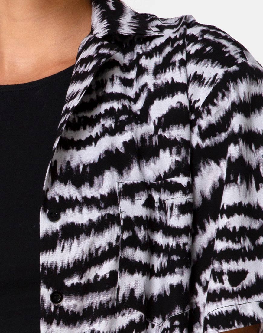 Image of Fresia Mini Dress in Animal Drip Grey