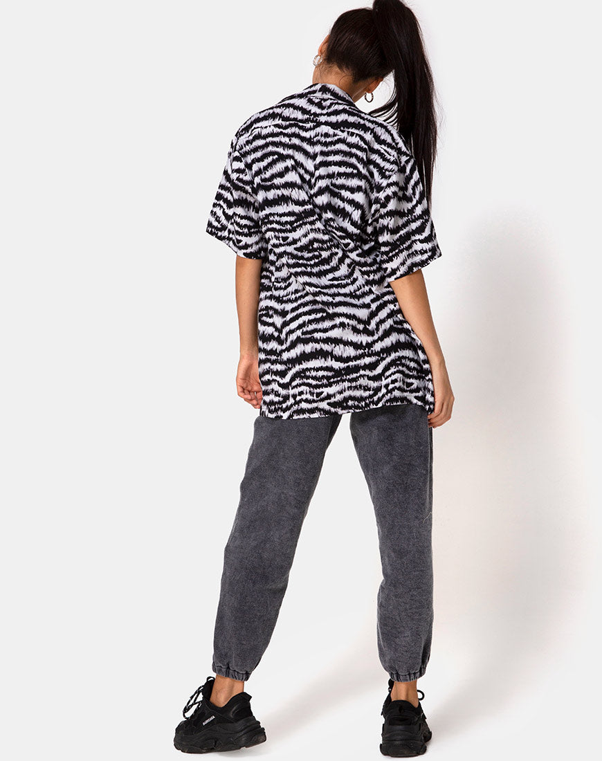 Image of Fresia Mini Dress in Animal Drip Grey