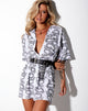 Image of Fresia Dress in Dragon Rope White Placement