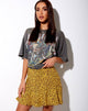 Image of Gaelle Skater Skirt in Ditsy Rose Marigold