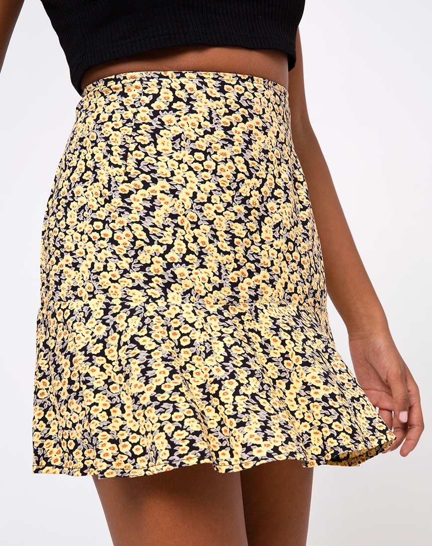 Image of Gaelle Skirt in Mini Bloom Yellow
