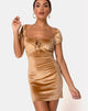 Image of Gala Mini Dress in Velvet Gold