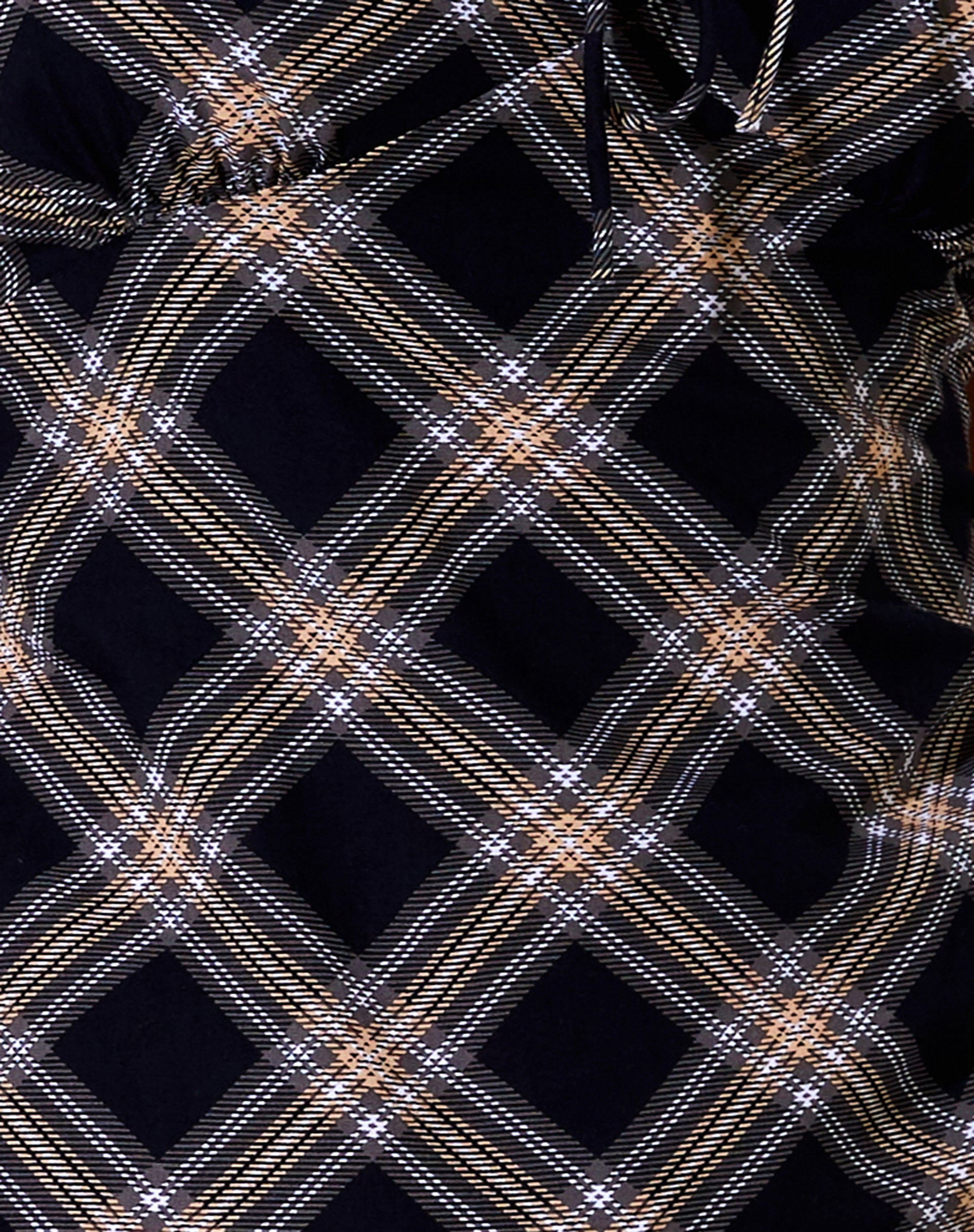 Image of Galaca Mini Dress in 20s Check Black and Grey