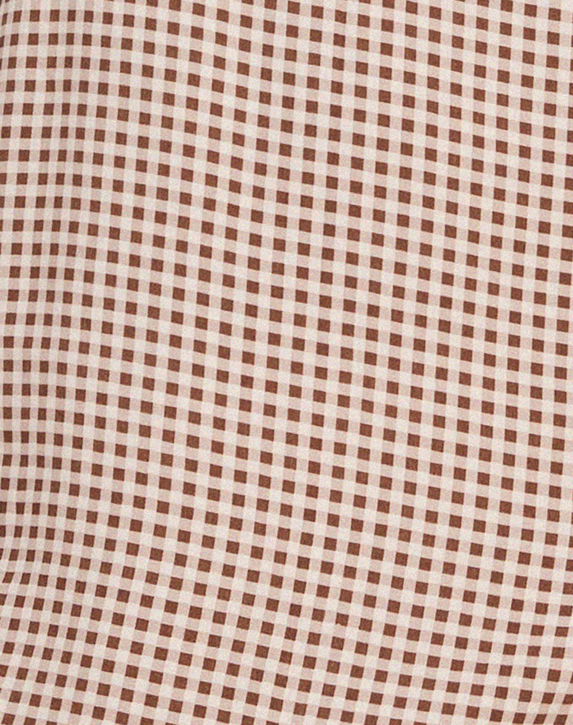 motel rocks brown gingham dress Short Sleeve Brown Check Skater Dress