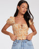 image of Galo Top in Ditsy Tangerine