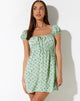 image of Galova Mini Dress in Lime Floral