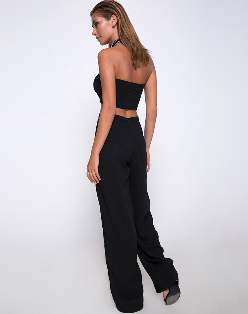 Image of Garneth Bandeau Top and Choker in Black Diamond