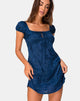 Image of Gaval Mini Dress in Satin Rose Midnight