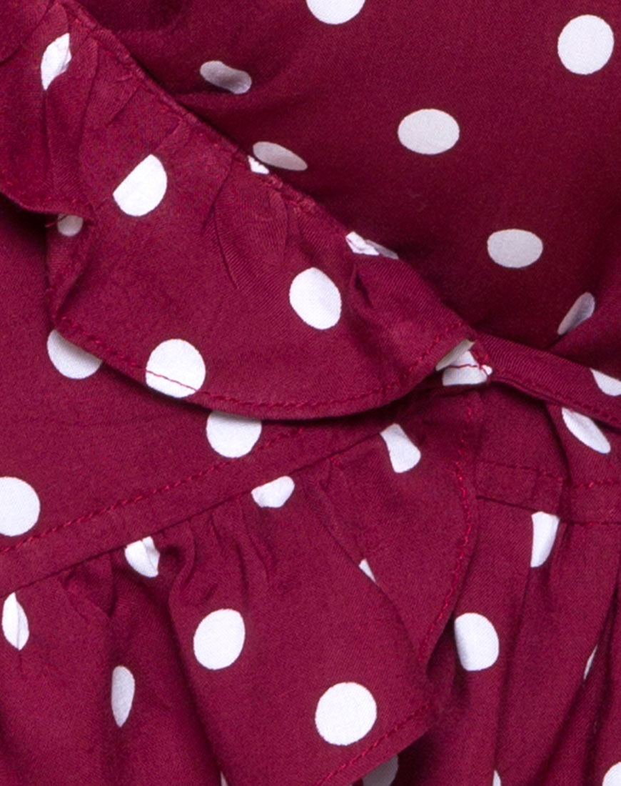 Image of Giam Top in Medium Polka Wine