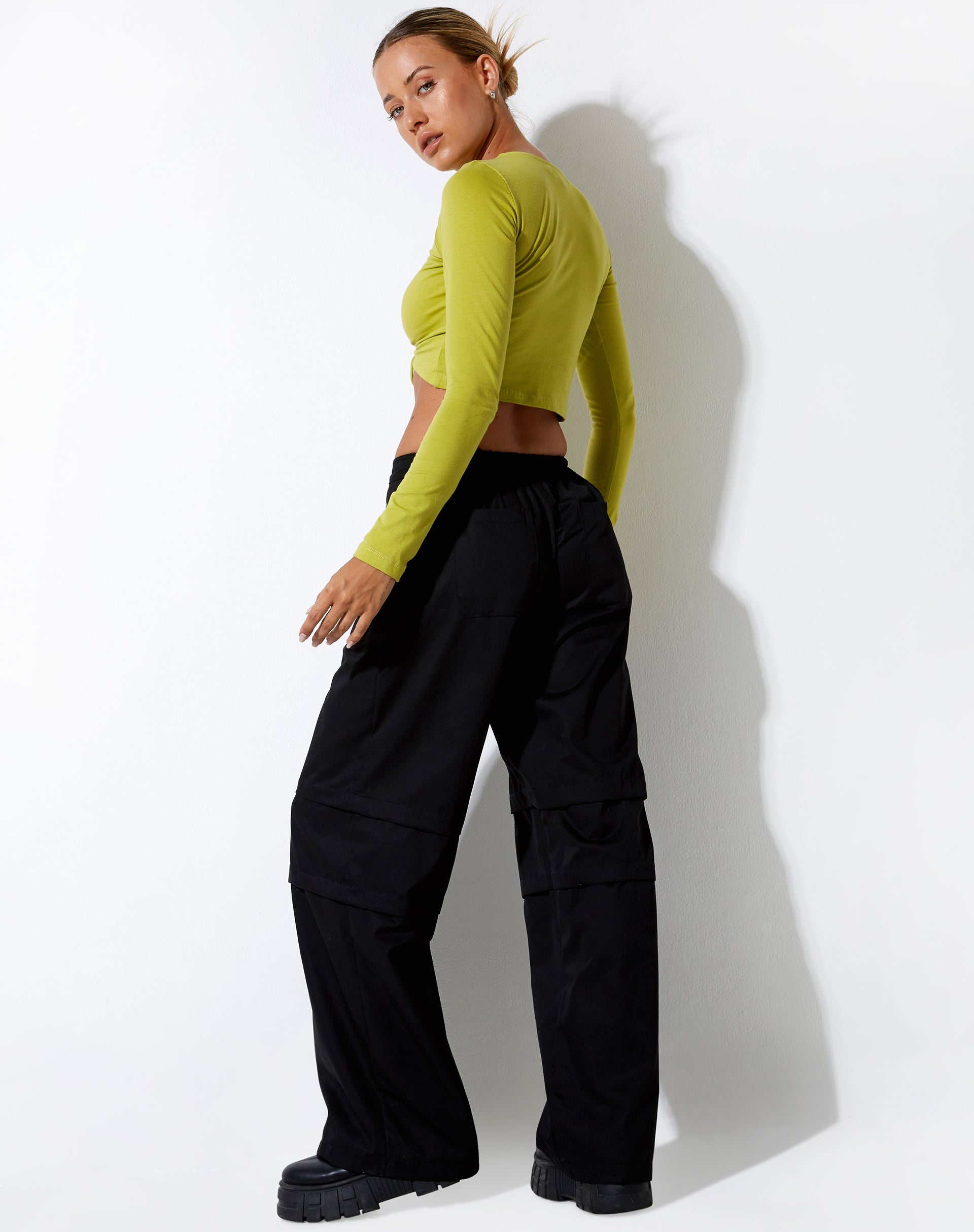 image of Gisy Crop Top in Lycra Lime