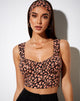 Image of Gladis Vest Crop Top in Autumn Blossom