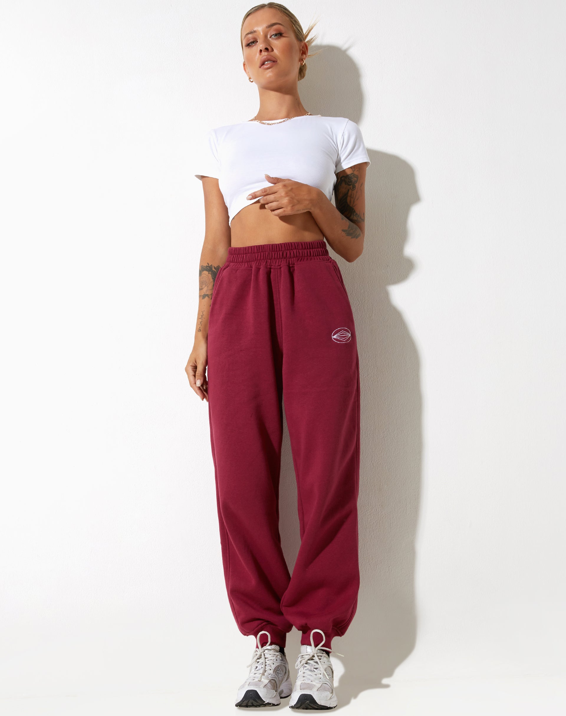 Burgundy champion joggers shop