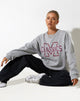 image of Glan Sweatshirt in Grey Marl with "M Classics" Embro