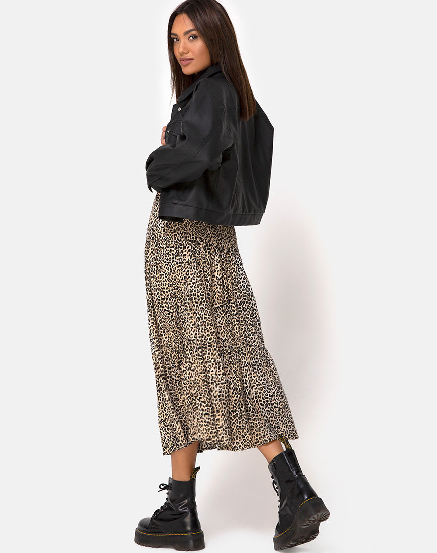 Image of Gleas Skirt in Rar Leopard Brown